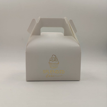 Custom Design White Cake Box with Handle