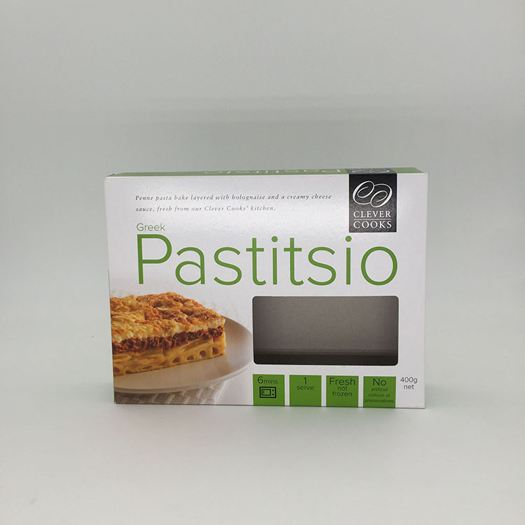 Custom Grey Board Paper Pie Box with Window
