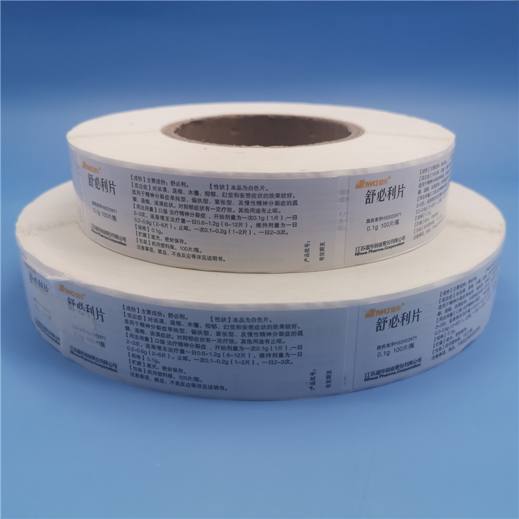 Roll Label Custom Printing Sticker Paper for Medicine